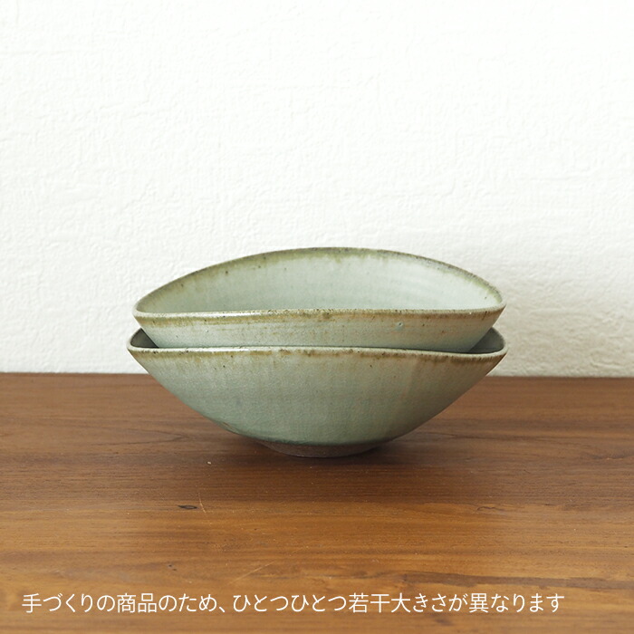  彩色灰釉 5寸楕円鉢 3
