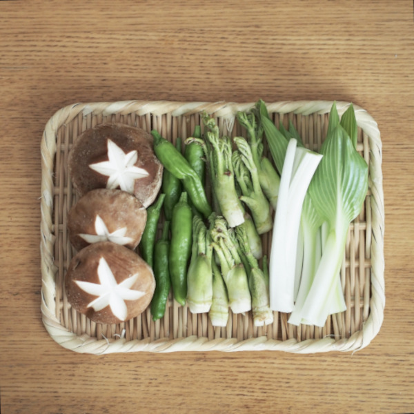 野菜の一時置き場に