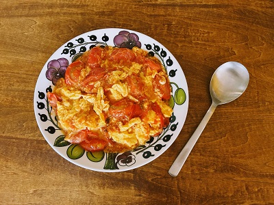 トマトと卵の炒めもの