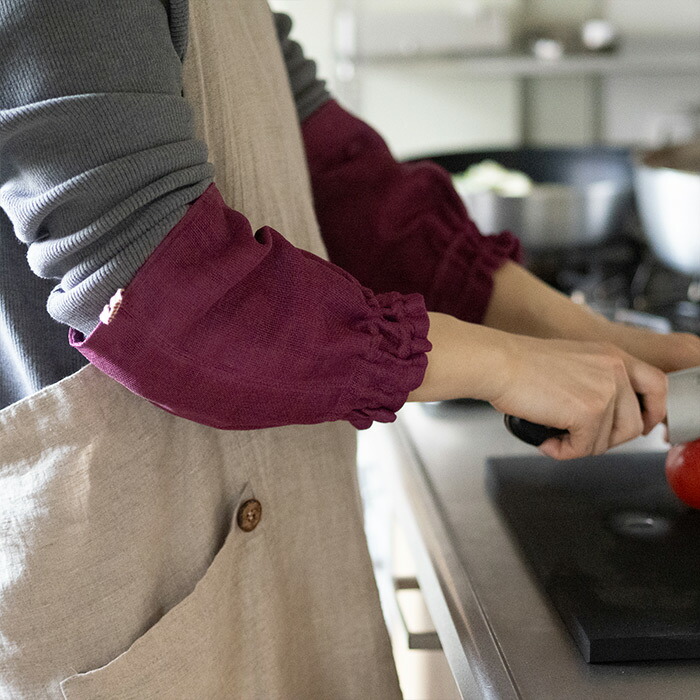 バンイノウエ　かやキッチンアームカバー　ぶどう　/　BAN INOUE