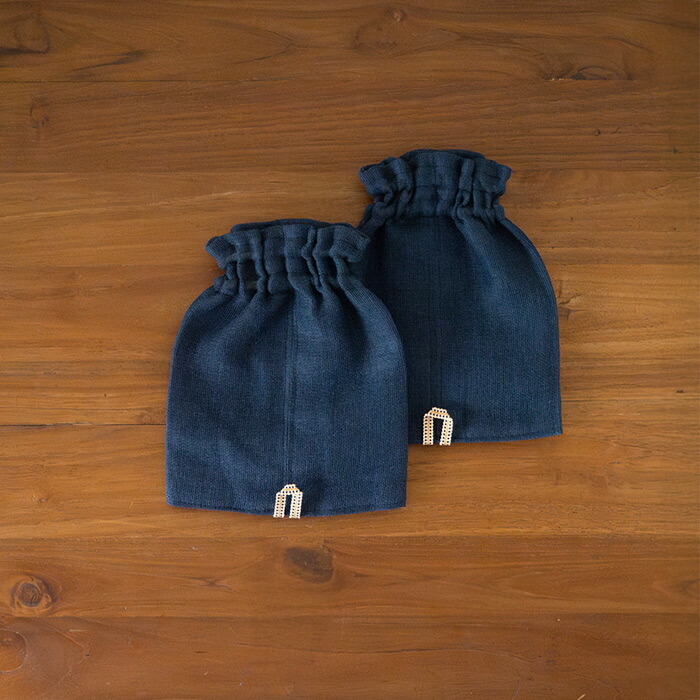 バンイノウエ　かやキッチンアームカバー　鉄紺　/　BAN INOUE