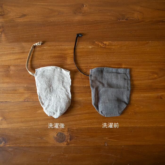 バンイノウエ　シンプルかや野菜袋　S　銀ねず　/　BAN INOUE