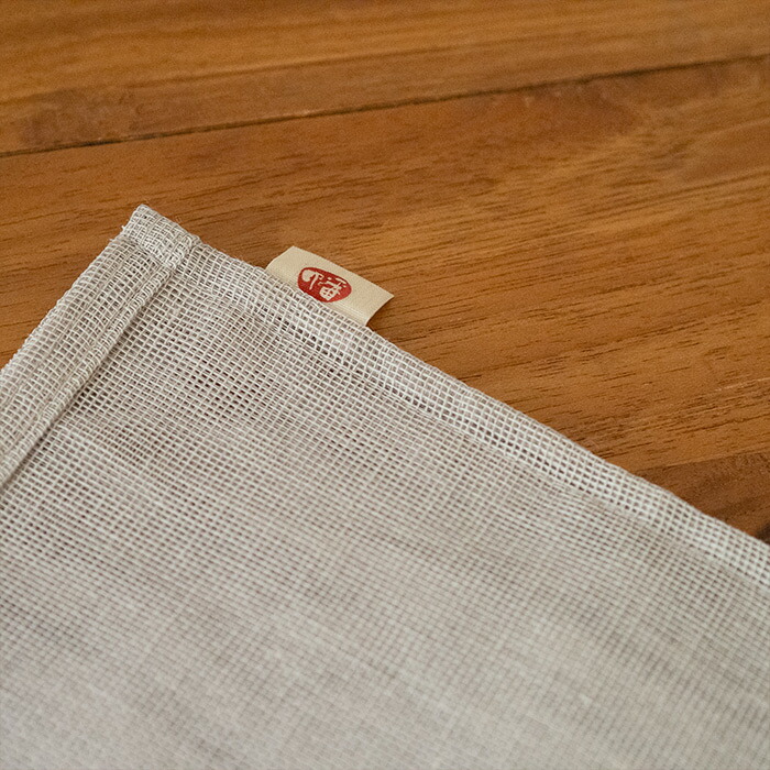 バンイノウエ　シンプルかや野菜袋　L　銀ねず　/　BAN INOUE