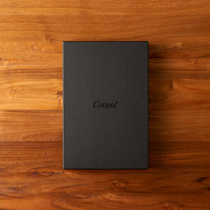 【正規品】クチポール　ミオ・ブラック　シルバー　ディナーセット　3PCS　（箱入り）　/　Cutipol　MIO-Black
