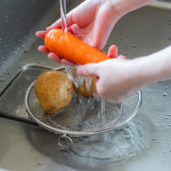 ビーワーススタイル　すっきり暮らす　盆ざる19cm　持ち上げフック付き