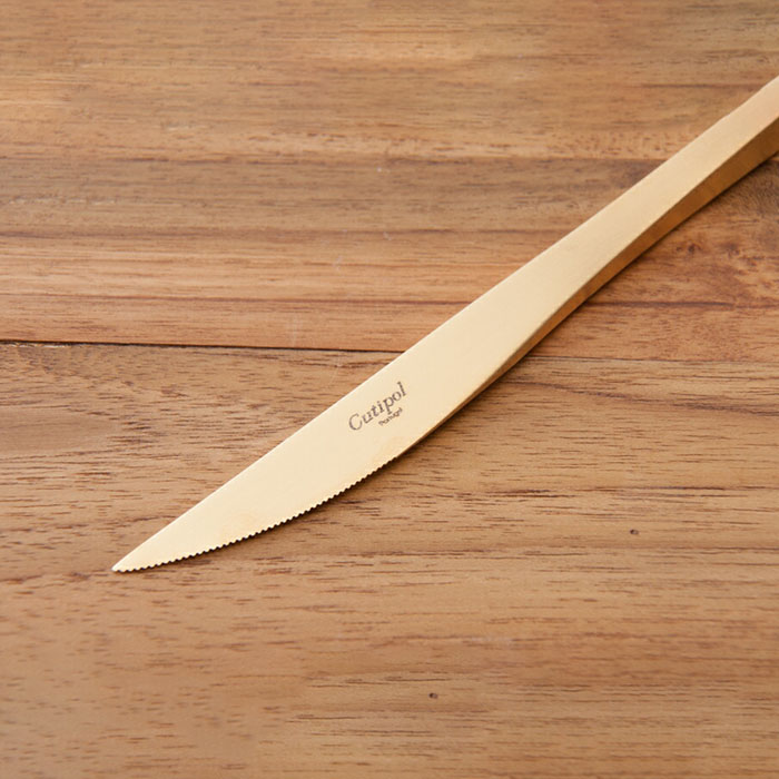 【訳あり】【正規品】クチポール　デュナ　ゴールド　ディナーナイフ　/　Cutipol　DUNA