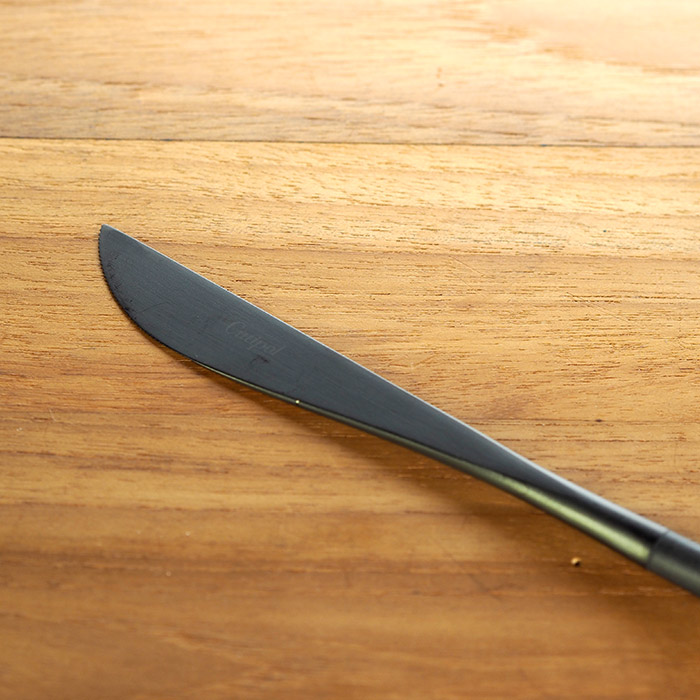 【訳あり】【正規品】クチポール　ゴア・ブラック　ブラック　ディナーナイフ　/　Cutipol　GOA-Black