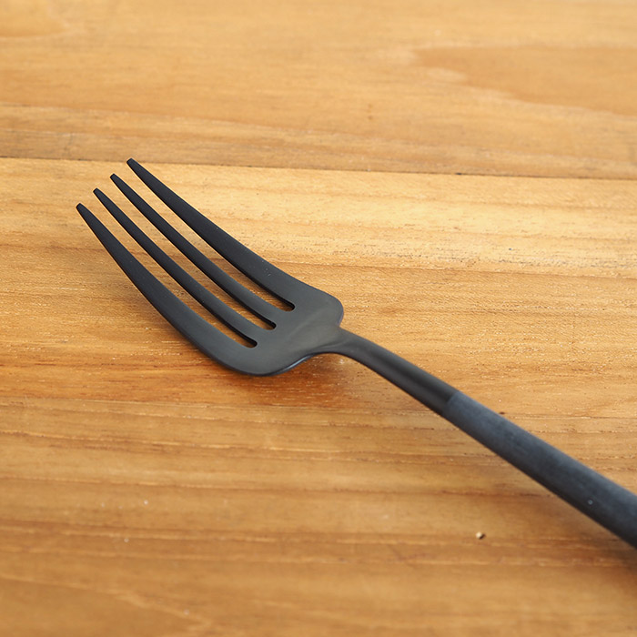 【訳あり】【正規品】クチポール　ゴア・ブラック　ブラック　ディナーフォーク　/　Cutipol　GOA-Black