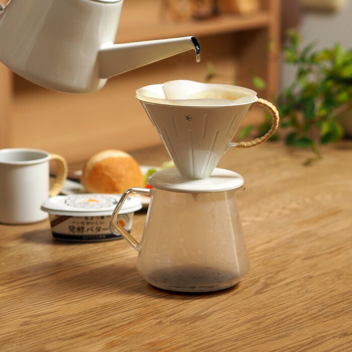 ツバメ　ラタン　ドリッパー（3～4杯用）ホワイト　/　GLOCAL STANDARD PRODUCTS