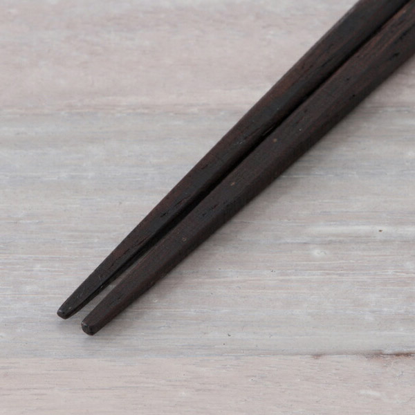 八角箸　ウエンジオイル仕上　23cm　※