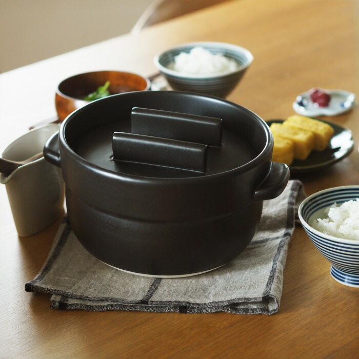 かもしか道具店 ごはんの鍋 三合炊き 黒