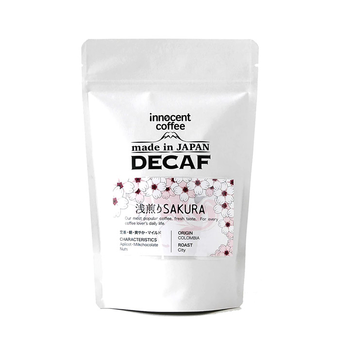 【取扱終了0417】イノセントコーヒー　デカフェ　浅煎り　 SAKURA　Made　in　Japan