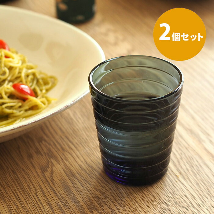 ■【2個セット】イッタラ　アイノ・アアルト　タンブラー　ダークグレー　/　iittala　AinoAalto　□