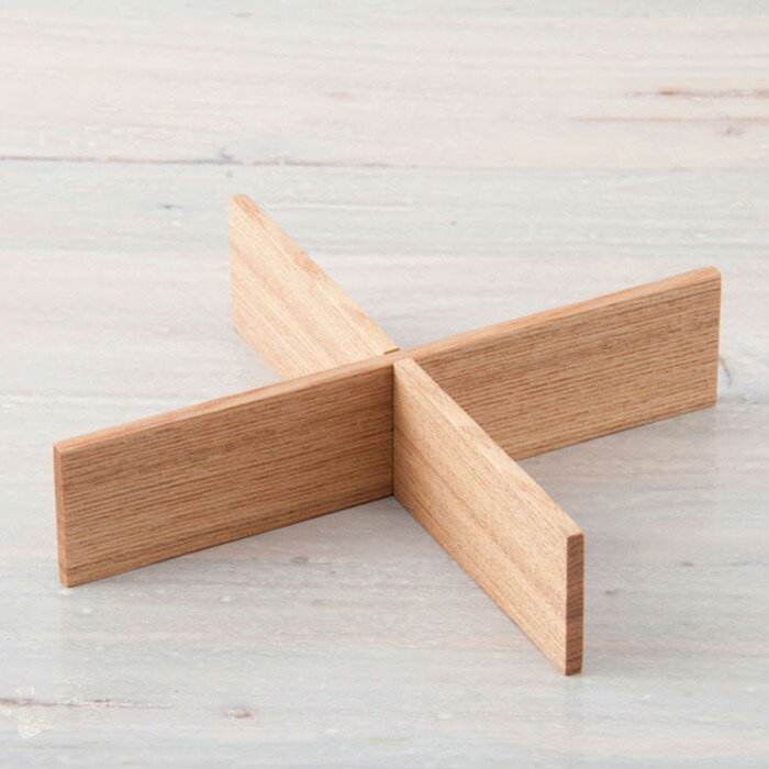 松屋漆器店 白木 6寸重箱用 四つ切仕切り