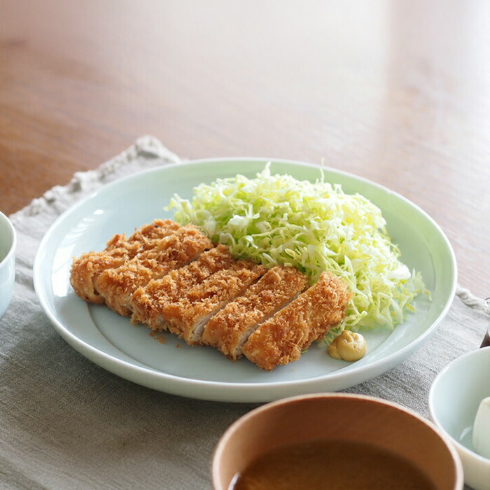 【送料無料】瑞々 まる皿8寸 青白 ※