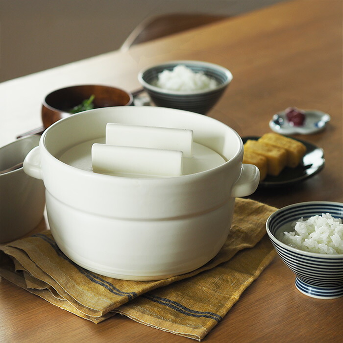 かもしか道具店 ごはんの鍋 三合炊き 白