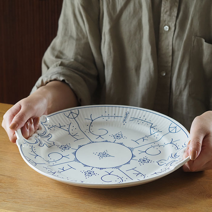 ロイヤルボッホ　コペンハーゲン　ケーキプレート　27cm　/　ROYAL　BOCH　Copenhague