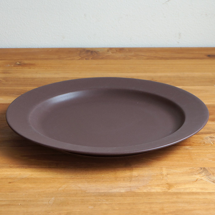 【プロキッチン別注】SAKUZAN　Sara　プレート　26cm　10”　チョコレートブラウン　※