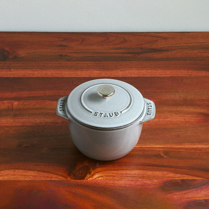 ストウブ　ラ　ココット　デ　ゴハン　S　12cm　グレー　/　staub