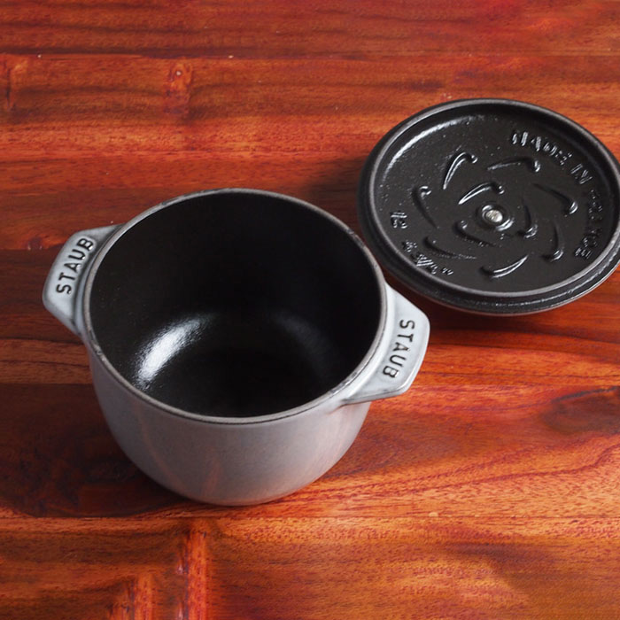 ストウブ　ラ　ココット　デ　ゴハン　S　12cm　グレー　/　staub【25BF】