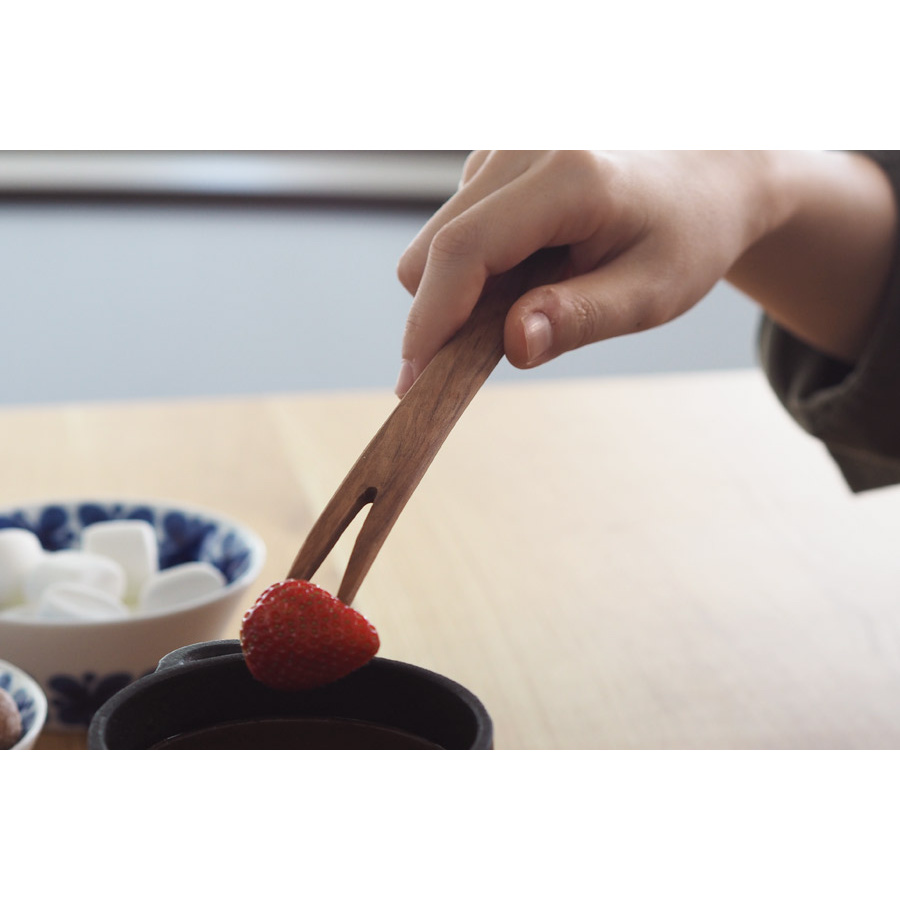 【取扱終了】スキャンウッド　ピクルス・フォンデュフォーク　20cm　オリーブウッド　/　ScanWood　※