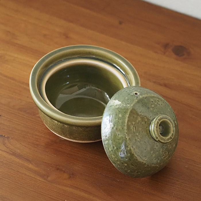 庄左エ門窯　米炊き土鍋　シンプル　一合　抹茶