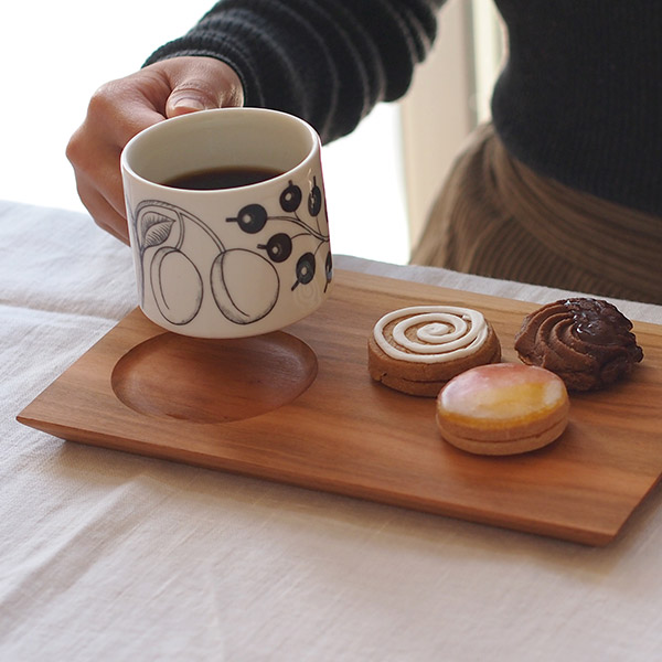 【プロキッチンオリジナル】木のカフェトレイ　桜　24×15cm　/　PROKITCHEN