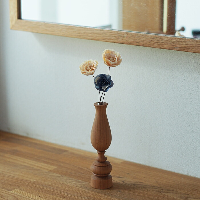 【母の日プライス10%OFF】木のお花　かなばフラワー　ミニバラ　季節の小花三輪　/　土佐草木花