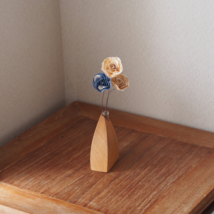 【母の日プライス10%OFF】木のお花　かなばフラワー　ミニバラ　季節の小花三輪　/　土佐草木花