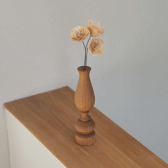 【母の日プライス10%OFF】木のお花　かなばフラワー　ミニバラ　ナチュラル三輪　/　土佐草木花