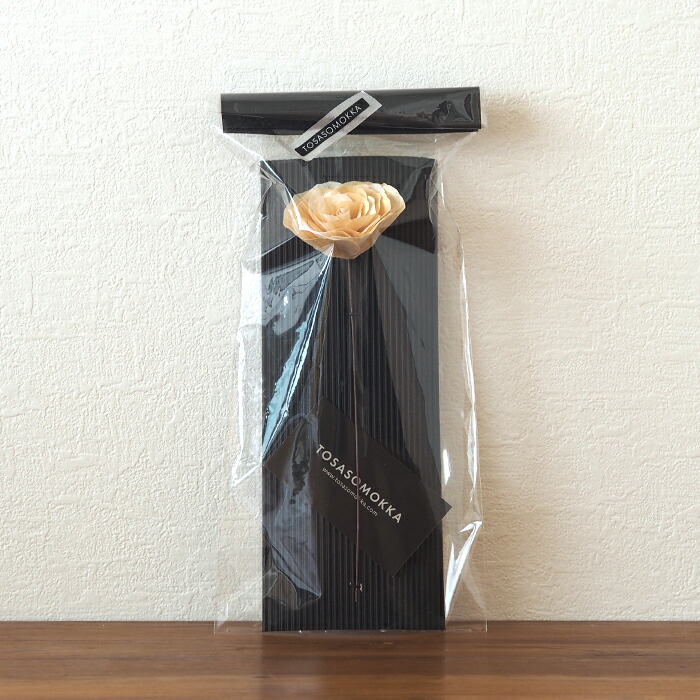 【母の日プライス10%OFF】木のお花　かなばフラワー　バラ　ナチュラル一輪　/　土佐草木花