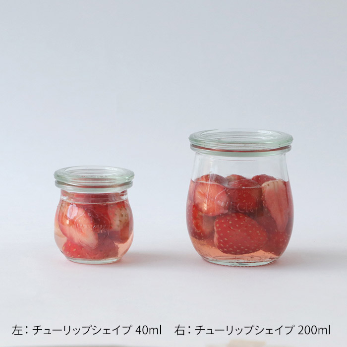 ウェック　チューリップシェイプ　40ml　口径XSサイズ　/　WECK