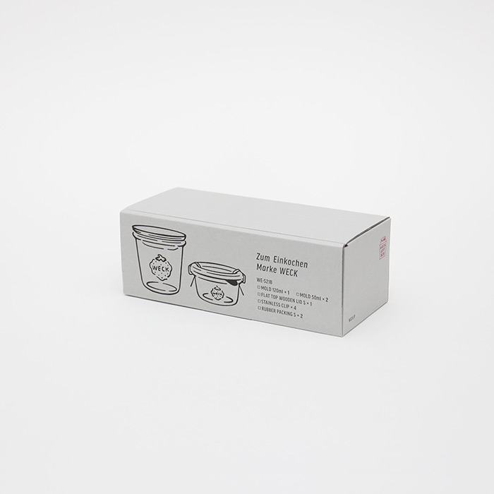 ウェック　ギフトボックス　（モールドシェイプ　120ml　１個　/　モールドシェイプ　50ml　2個セット）　/　WECK