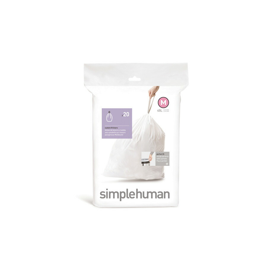 simplehuman　シンプルヒューマン　パーフェクトフィットゴミ袋 45L　コードM　/　simplehuman　※