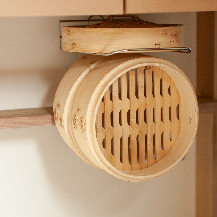 ヨシカワ　せいろも干せる吊り戸棚用引っ掛けラック