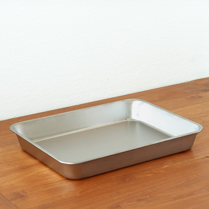 【ご予約：1月下旬以降配送予定】ヨシカワ　ステンレス浅型　角バット　15取（ツヤ消し仕上）