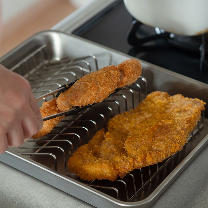 【予約限定　スコイプレゼント！　1月中旬以降配送予定】ヨシカワ　油切り名人　波型バットアミ　15取