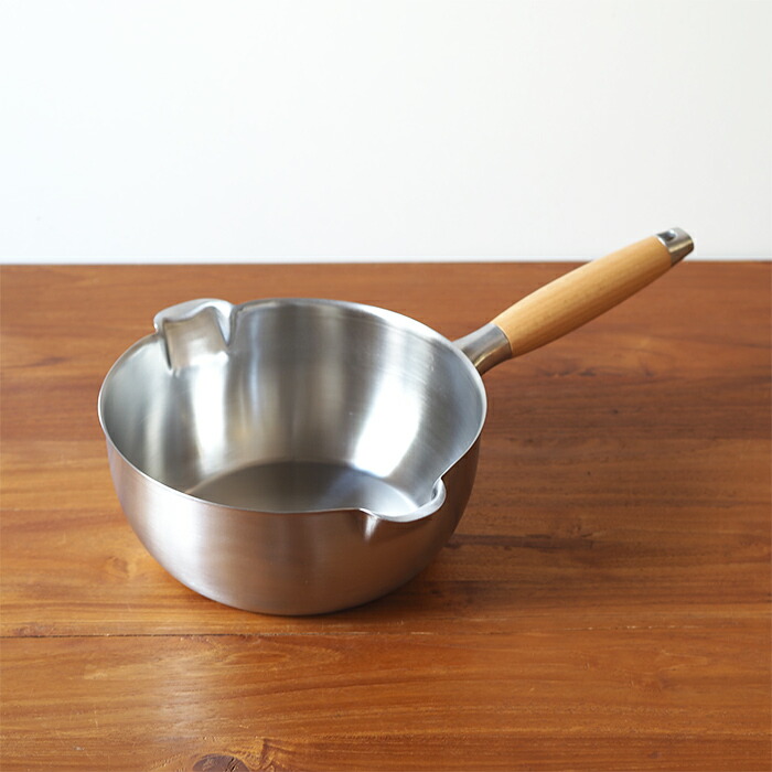 ヨシカワ　アイカタ　両口ステンレス雪平鍋20cm　/　aikata