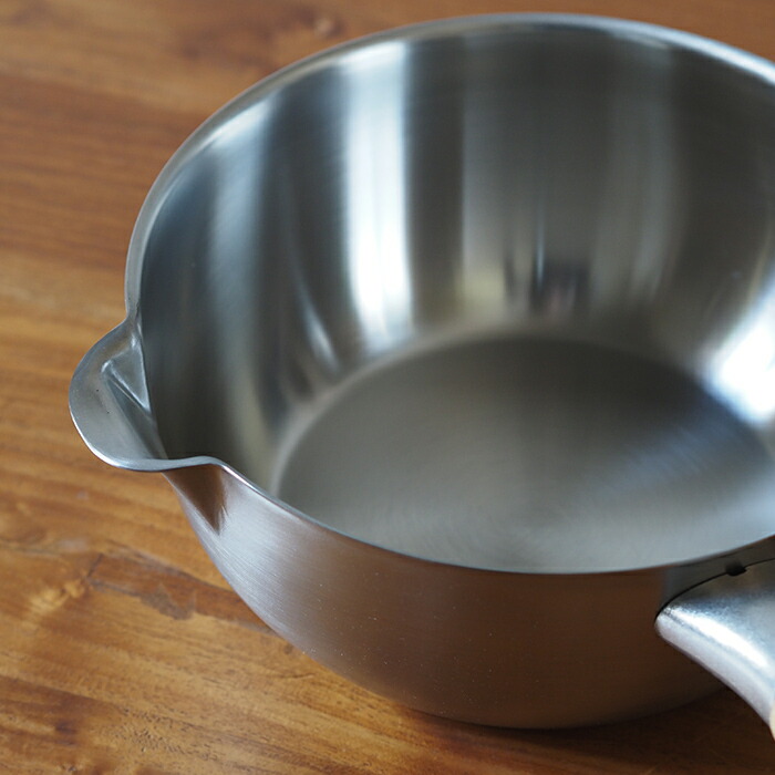 ヨシカワ　アイカタ　両口ステンレスミルクパン16cm　/　aikata