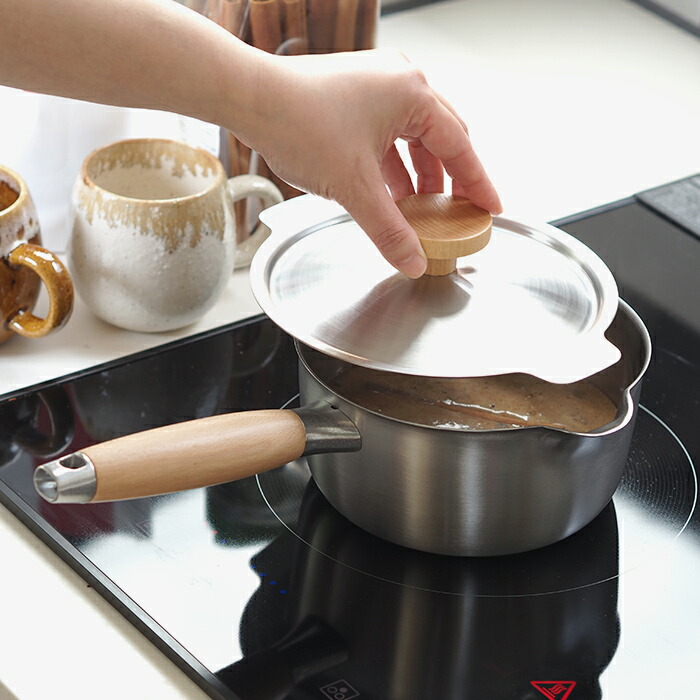 ヨシカワ　アイカタ　両口ステンレスミルクパン用蓋　/　aikata