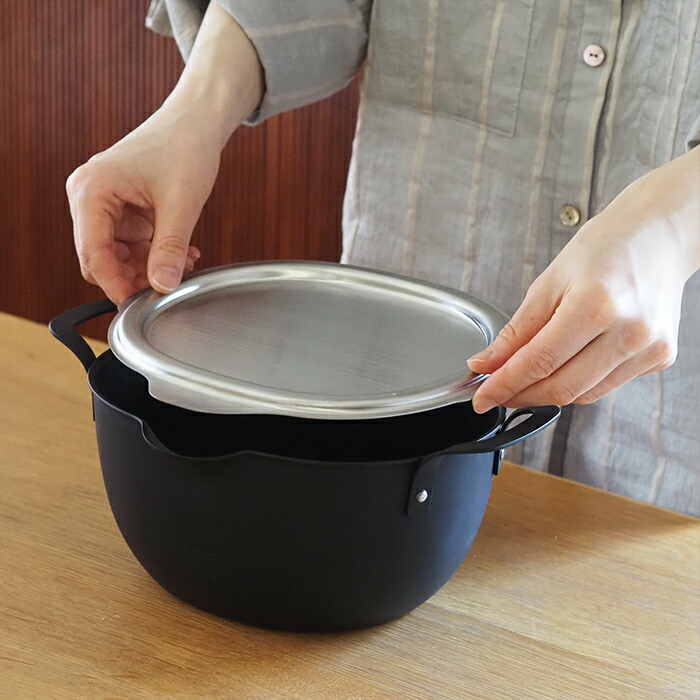 ヨシカワ　アイカタ　揚げ鍋用ステンレス蓋　/　aikata