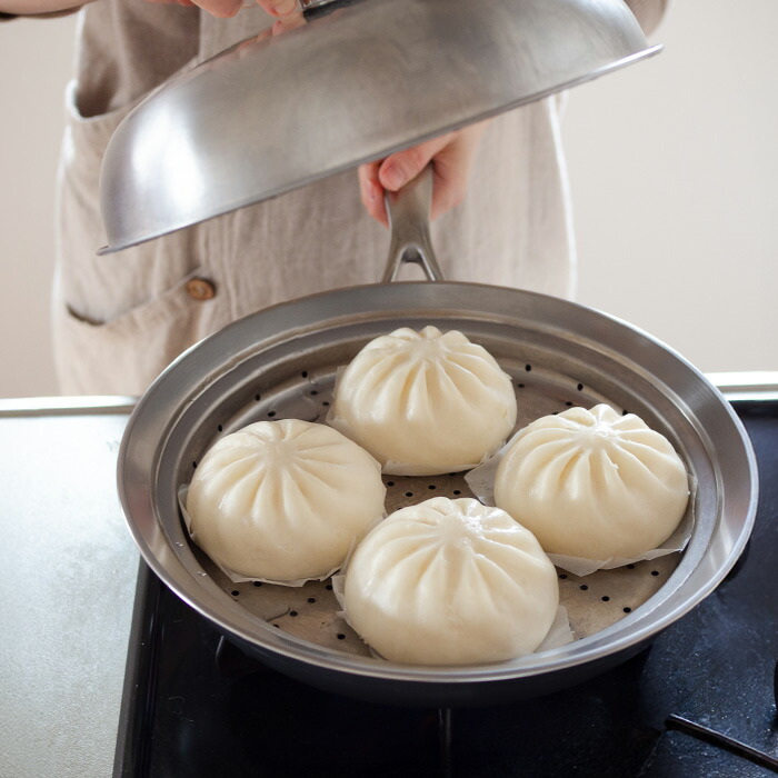 ヨシカワ　見える！フライパン用蒸し器　24～26cm用