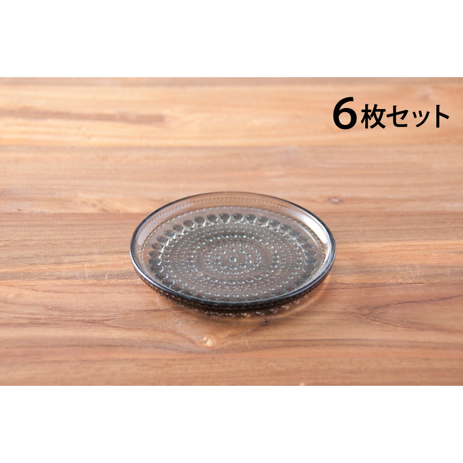 【6枚セット】 イッタラ カステヘルミ プレート 10cm グレー / iittala Kastehelmi