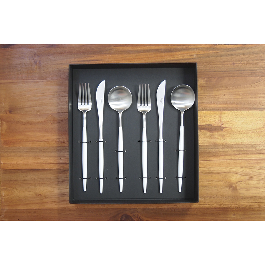 クチポール ゴア・ホワイト ディナーセット 6PCS / Cutipol GOA-White