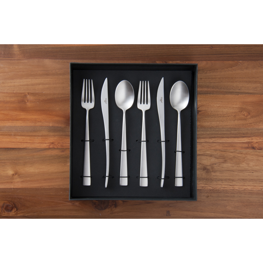 クチポール デュナ ディナーセット 6PCS (箱入り) / Cutipol DUNA-Brushed ※