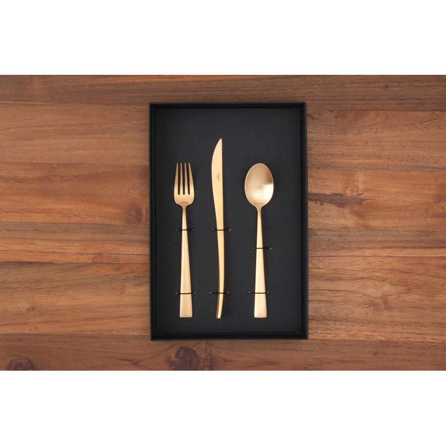 クチポール デュナ・ゴールド デザートセット 3PCS / Cutipol DUNA-GoldBrushed