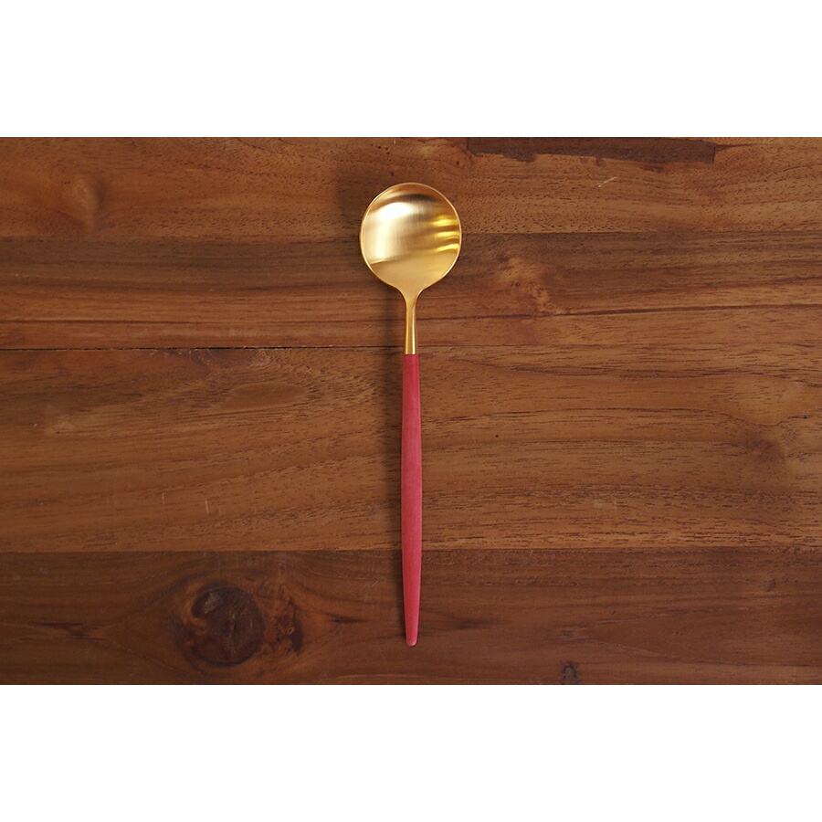 クチポール ゴア・レッド マットゴールド テーブルスプーン / Cutipol GOA-RedMattGold