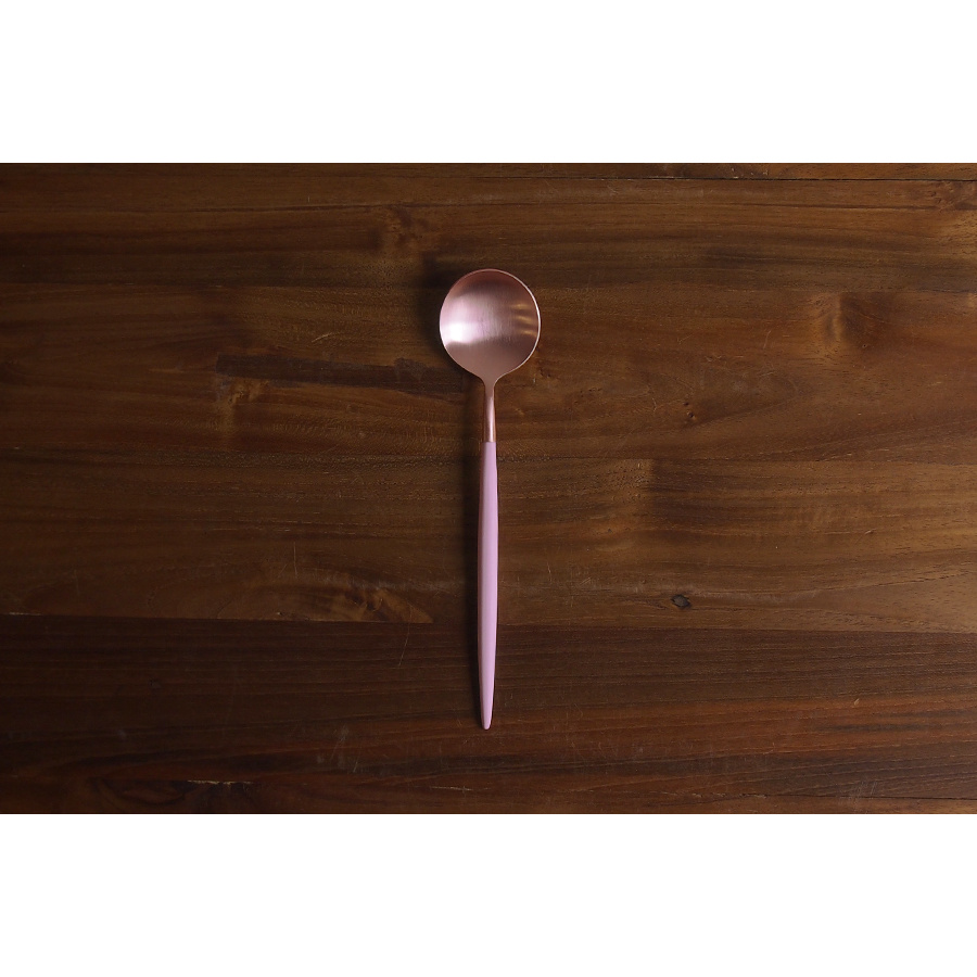 クチポール ゴア・ピンク マットローズゴールド デザートスプーン / Cutipol GOA-PinkMattRoseGold