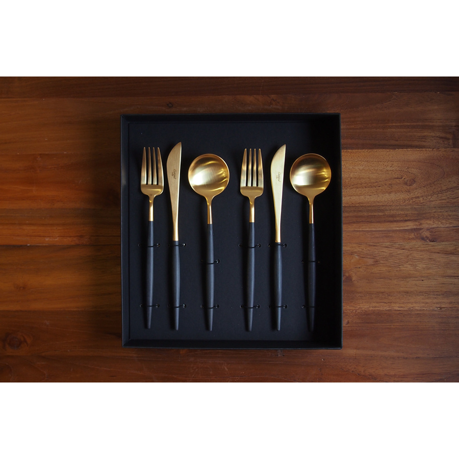 クチポール ゴア マットゴールド ディナーセット 6PCS / Cutipol GOA-Gold