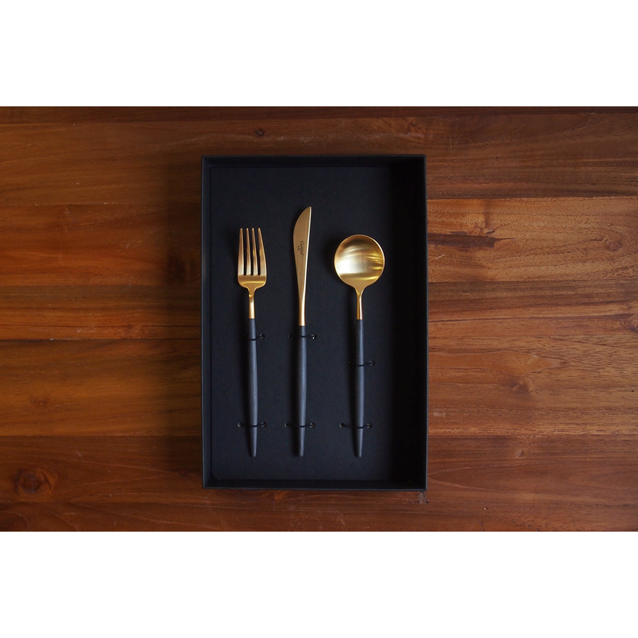 クチポール ゴア マットゴールド デザートセット 3PCS / Cutipol GOA-Gold